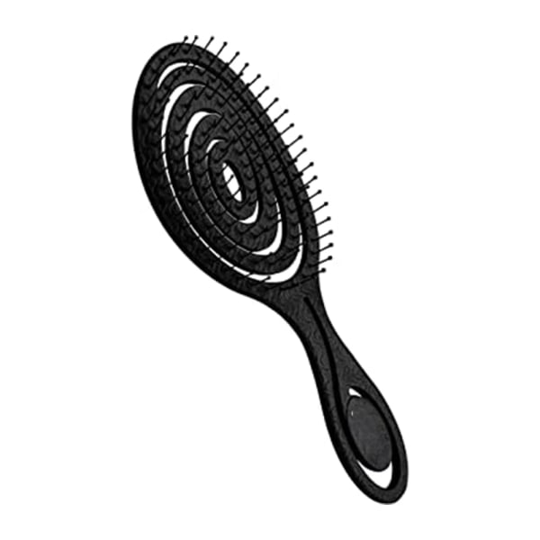 Svart ekologisk hårborste för hår för kvinnor, män och barn - inte