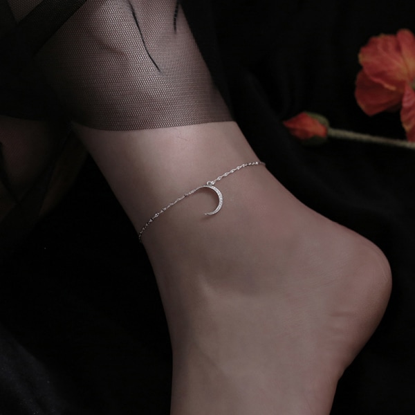 Flash Diamond Moon Anklet til kvinder - Niche Design