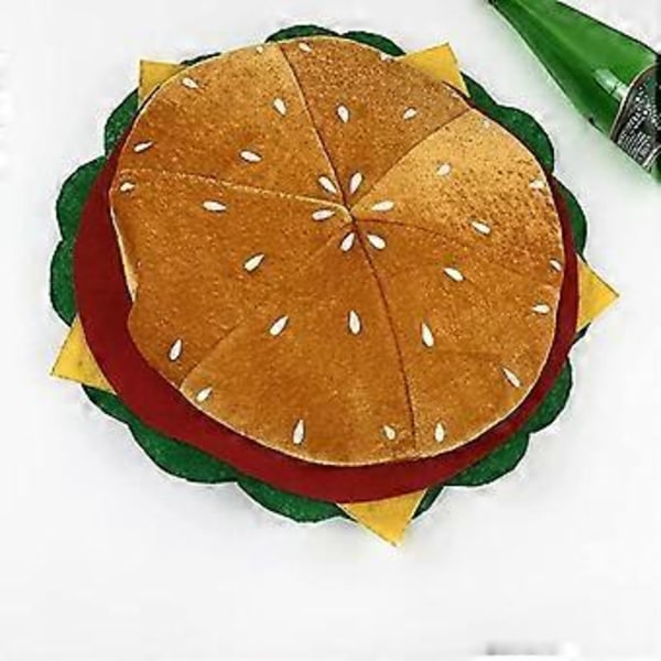 Rolig Burger Hatt Snabbmat Hattar Plysch Kostymtillbehör Halloween Jul Party Dekorationer