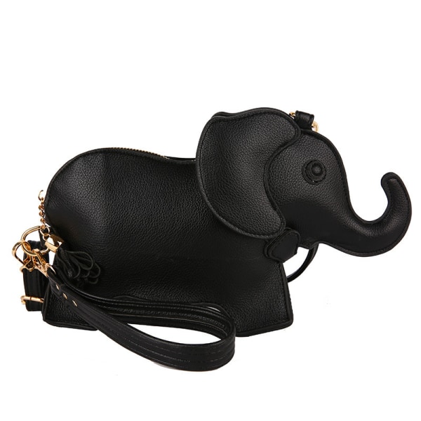 Baby elefant tegneserie skulder crossbody veske, skinn