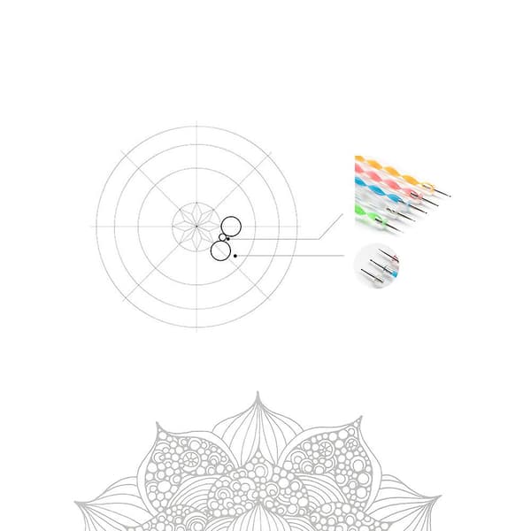 13 stk. Dotting Diy Værktøjssæt Rustfrit Stål Kuglepenne Til Mandala Stenmaling