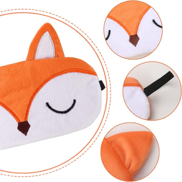 Djursömnmask, barnsömnmask plysch söt 3D fluffig mask för