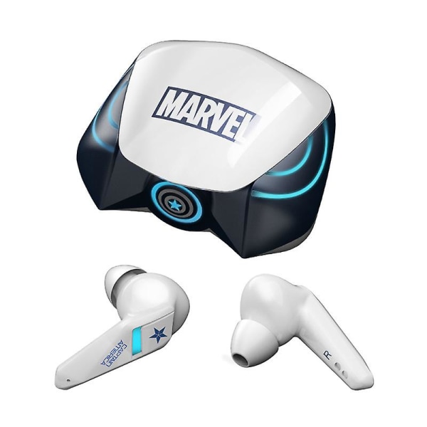 Wireless Bluetooth Headphones In-ear Noise-canceling Sports Gaming Long Battery Life Headphones（White）