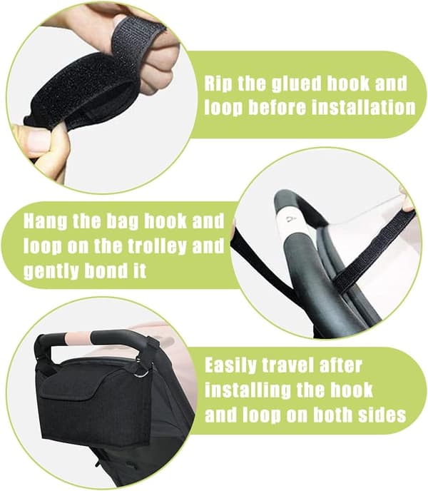 Stor kapasitet barnevogn Organizer Mummy Stroller Bag Buggy
