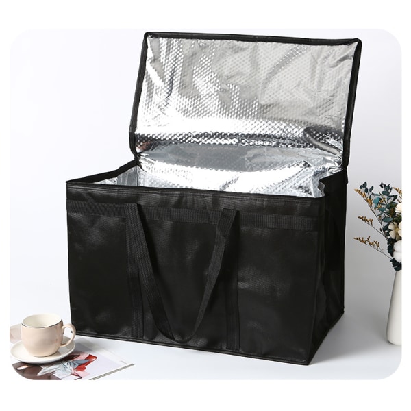 59x38x36cm stor isolerad väska Shopping thermal Vikbar kylväska för varm med kylfunktion kall varm återanvändbar mat