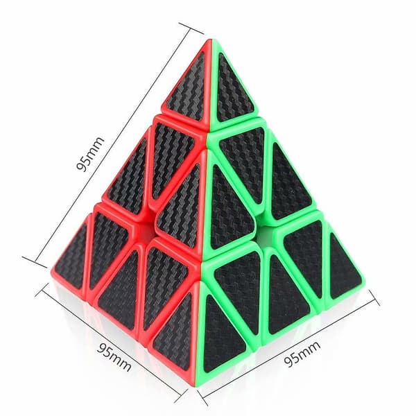 Pyraminx 3x3 Speed Cube Carbon Fiber Sticker Magic Cube Puslespil til børn
