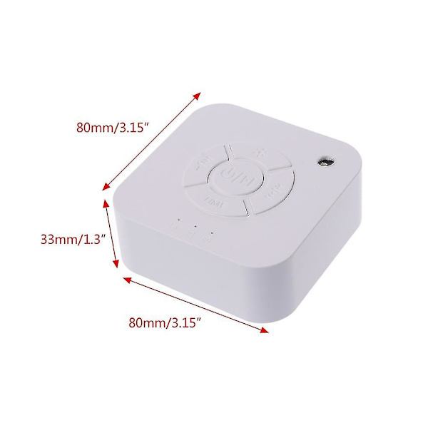Vit Brus Maskin USB Uppladdningsbar Tidsinställd Avstängning Sömnljudmaskin För Sömn & Avkoppling För Baby Vuxen Kontor Resa