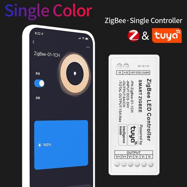 Tuya Zigbee 3.0 Smart Led Strip Controller Dc5-24v Rgb+cct Rgbw Rgb Cct