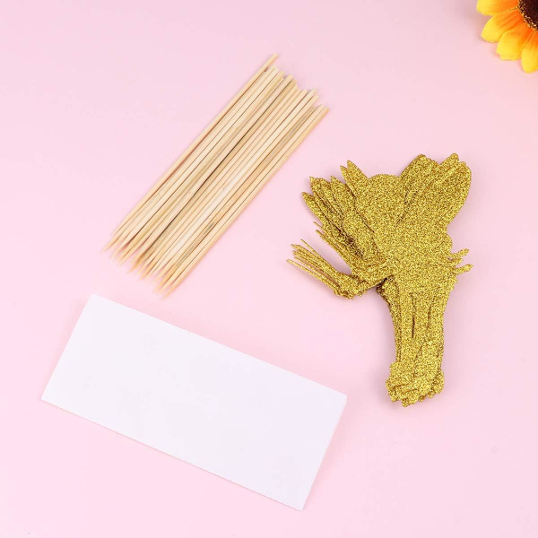 20 stk. kageindsatte kort fe engle kagepynt glitterpapir Pi