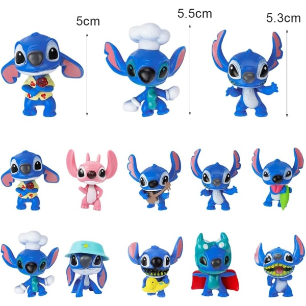 10 stk. søde Stitch Q-version animationsmodel legetøj