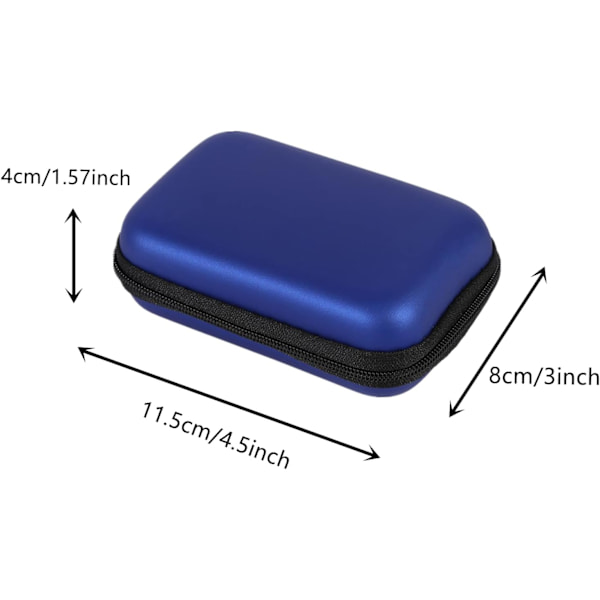 Mini bærbar øretelefon etui opbevaringspose med lynlåslomme E