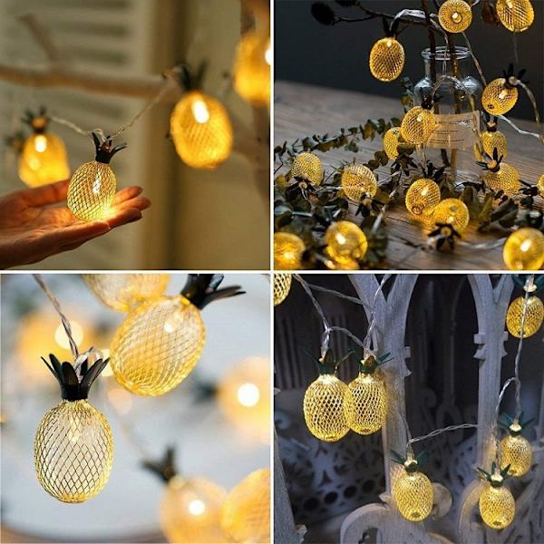 10 LED-ananasvalosarja 10 jalkaa, paristokäyttöinen valosarja