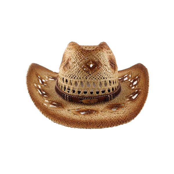 Strå cowboyhat til kvinder og mænd med Shape-It-kant, Western Co