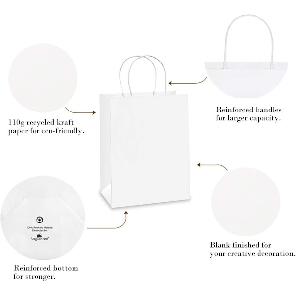 5 stk papir gaveposer 21*11*27 cm papirposer, gaveposer, shopping