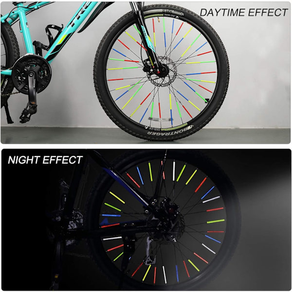 Cykel eger reflektor, pakke med 4/48 stk. (12 x blå + 12 x grøn