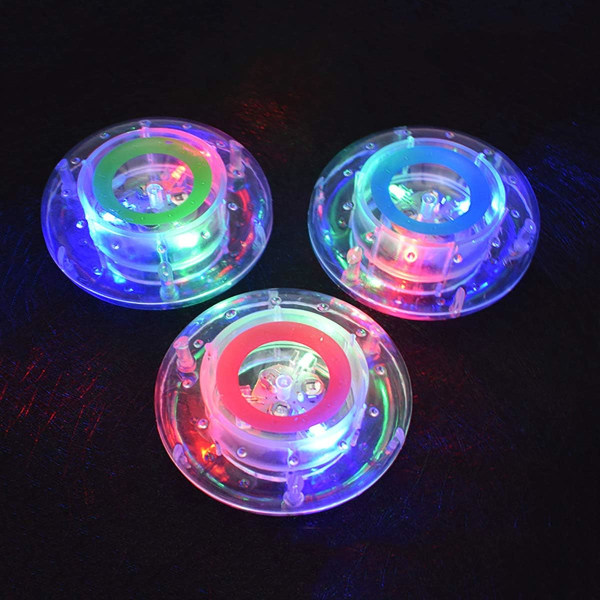 Poollys Flydende LED-lys med 7 farveblinkende badekar