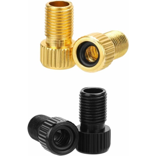 4 st Presta till Schrader cykelventil adapter, aluminiumlegering adapter