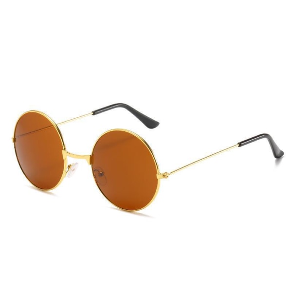5 par trendiga runda 1960-tals John-stil flerfärgade runda solglasögon