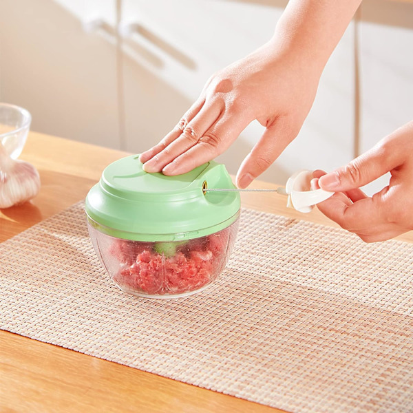 500ml manuel hakker mini hakker manuel løg cutter streng blen