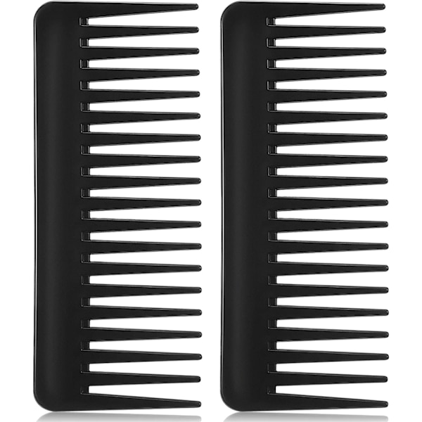To flade plastik kamme bred tand kam flad kam frisørsalon professionel kam massage kam