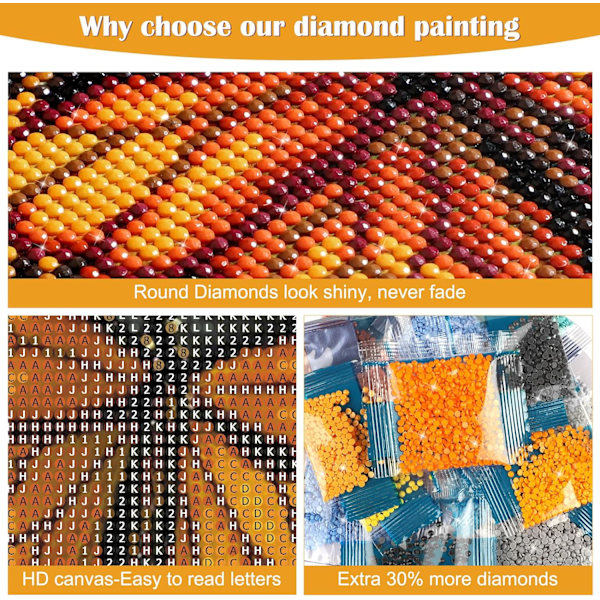 Diamantmalerisett Diamantkunst Katt Diamantmaleri Diamantkunst