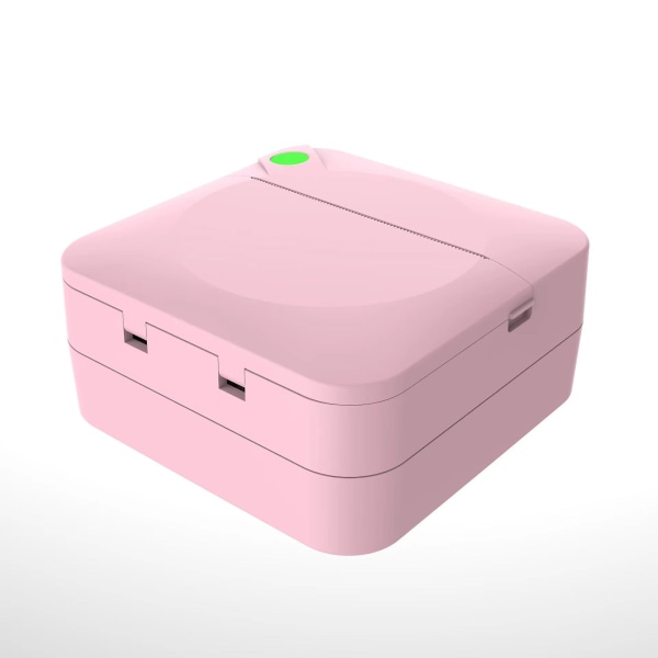 Bærbar Bt-telefon fotoprinterlomme Mini Bluetooth-kompatibel mærkat termisk (Pink)