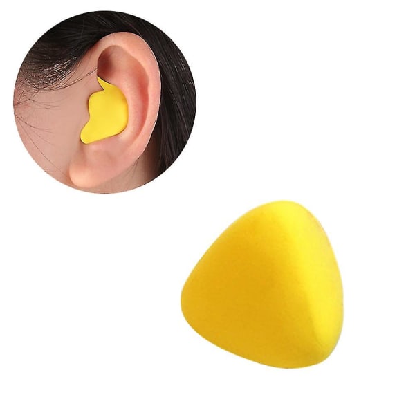 2st ljudisolerade öronproppar Anti-brus öronproppar Anti-snarkning ljud öronproppar Formbara öronproppar（Gula）