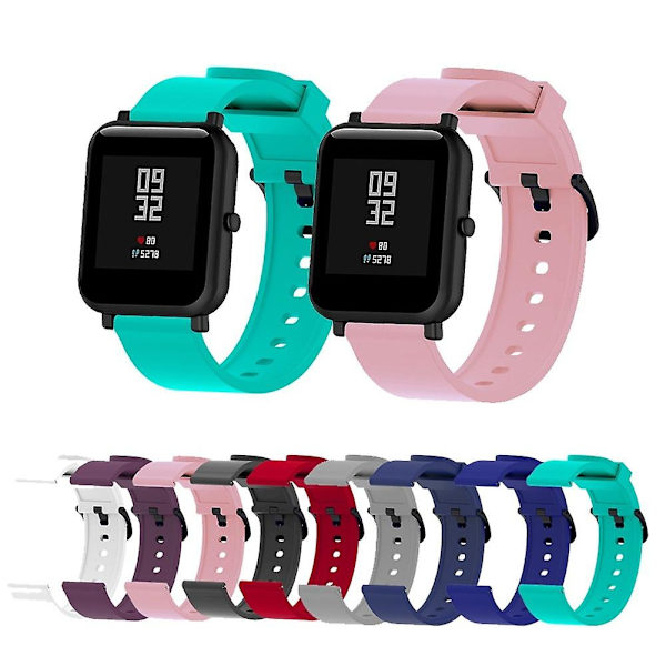 20mm Silikonklockarmband för Xiaomi Huawei för Amazfit Bip Vattentät