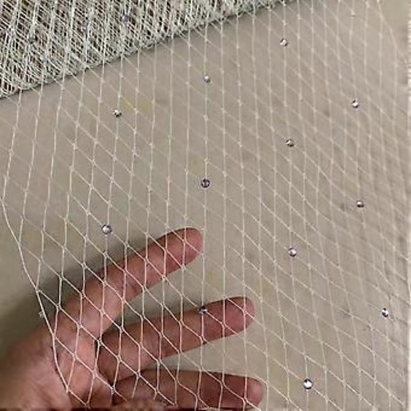 Kirkebeklædning Elegant Netstof Polyester Slør Justerbar Slørhat Polyester Tilbehør til Særlige Lejligheder gul hvid diamant yellow white diamond