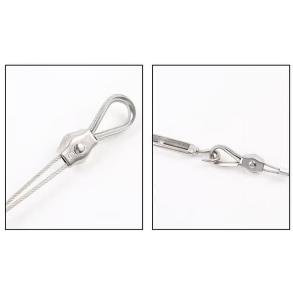 4mm rustfritt stål Simplex kabelbånd [20 stk], 304 rustfritt stål