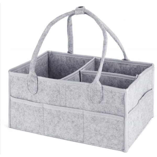 Felt Baby Diaper Organizer Luxury Portable Diaper Storage Basket