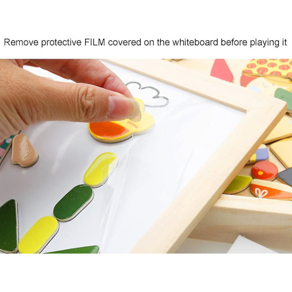 Treetre leker magnetisk kunststaffeli dyr puslespill spill