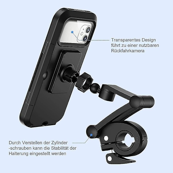 Bike Mobiltelefonholder. Vandtæt Smartphoneholder Med Touchskærm. 360