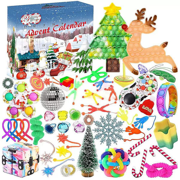 Joulukalenteri Dinosaurus Blind Box, Advent Calendar Diy Tyrannosaurus Rex Dinosaurus Leikkisetti（B）