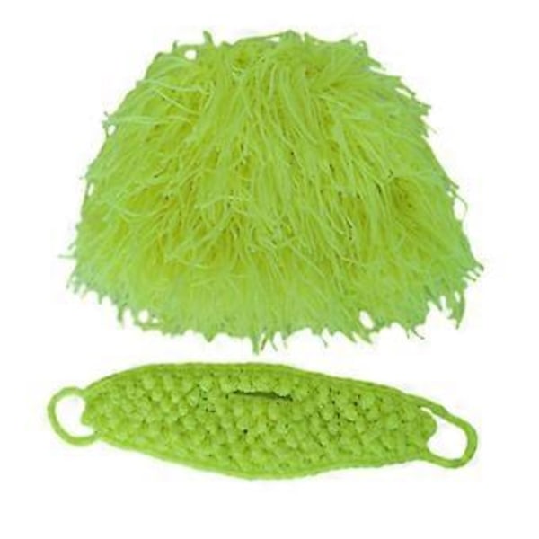 Strikket Lue Strikket Beanie Lue Casual Kostymerekvisitt Menn Kvinner Vinter Varm Hodeinnpakning Fuzzy Vinterlue for Ferie Snowboarding(Gul S)