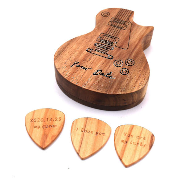 3 st trägitarrer plektrum gitarrplektrum trä akustisk elbas
