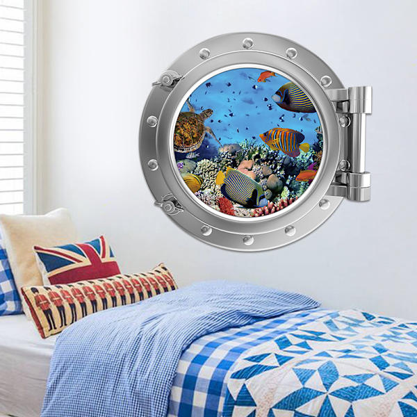 2 stk. Marine Wall Stickers, Tropiske Fisk Ubåd Wall Sticker D