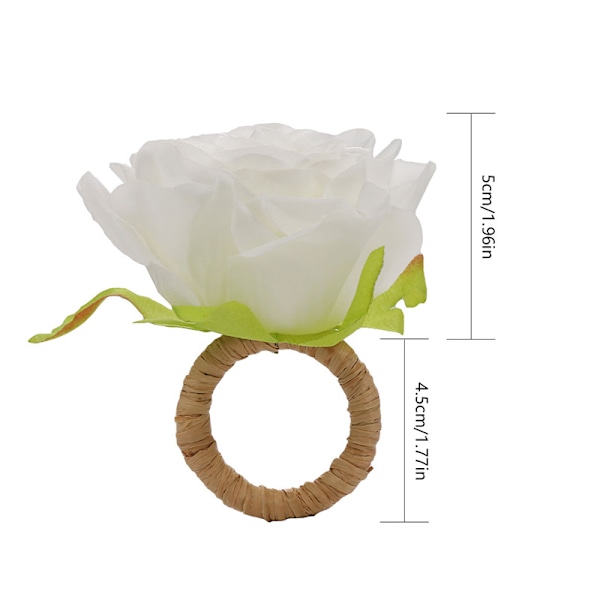Set med 6 handgjorda blomsterranka servettringar till mors dag