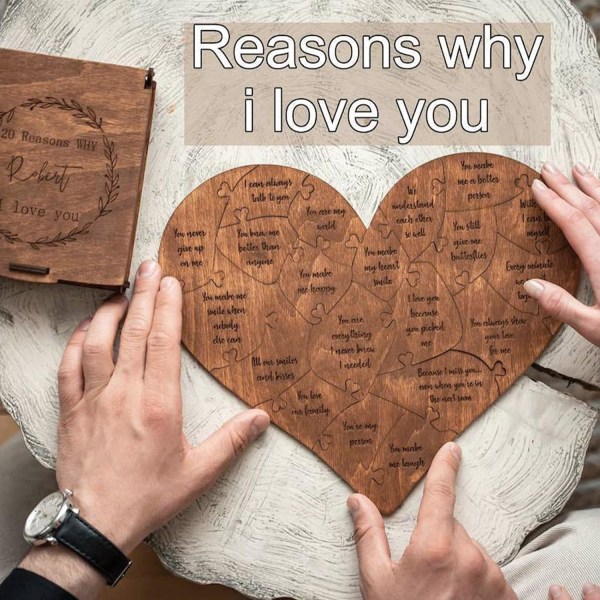 Reasons Why I Love You Puzzle, 32pcs Romantic Love Jigsaw Puzzle,