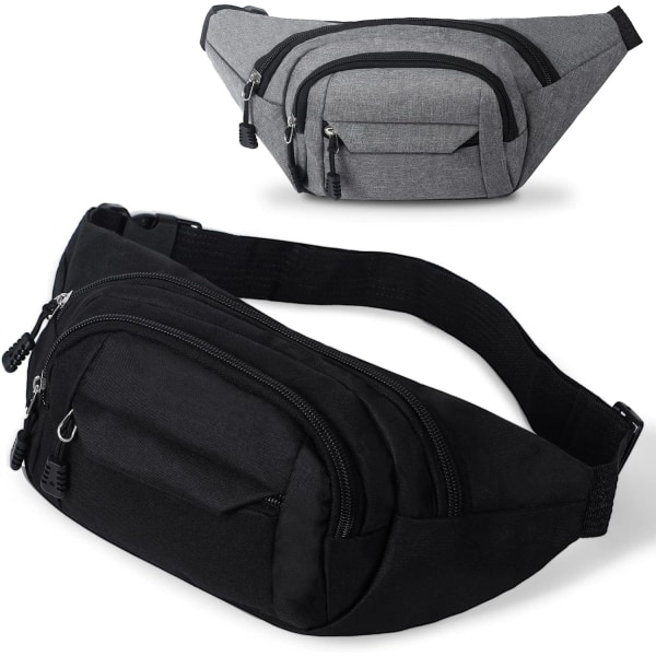 2 Pack Waist Bag for Women and Men Stylish Waist Bag for Outdoor