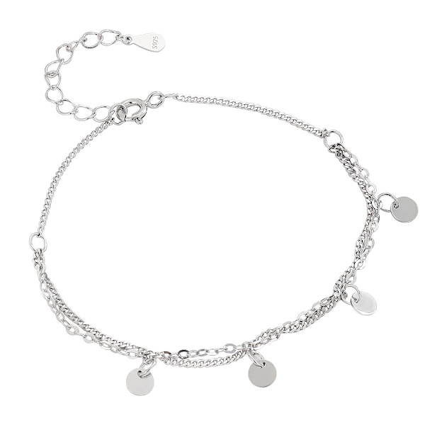 Dubbelskiktad armband i s925, nischat smycke av hög kvalitet