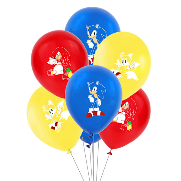 21 stk edderkopp pinnsvin sonic ballonger sett bursdagsfest dekorasjon