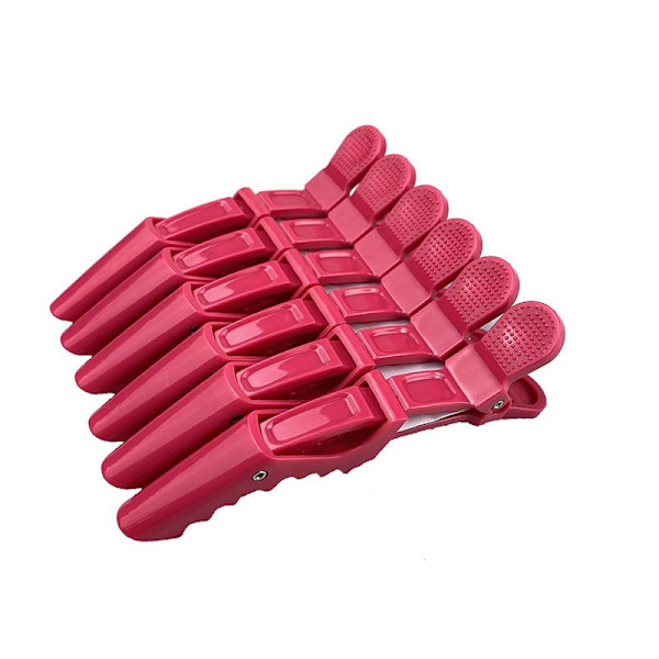 Set med 6 pastellfärgade alligatorhårklämmor - Professionella alligatorhårklämmor