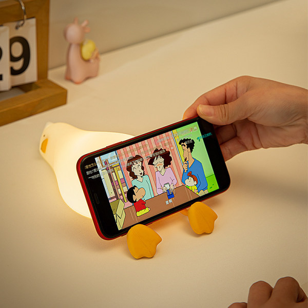LED Gul And Mjuk Silikon Lys Trykk Sensor Sengeside Soverom