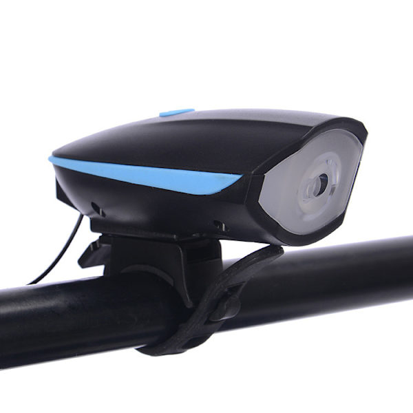 Cykellampe 7588 Horn Lampe Forlygte USB Opladning MTB Vandtæt