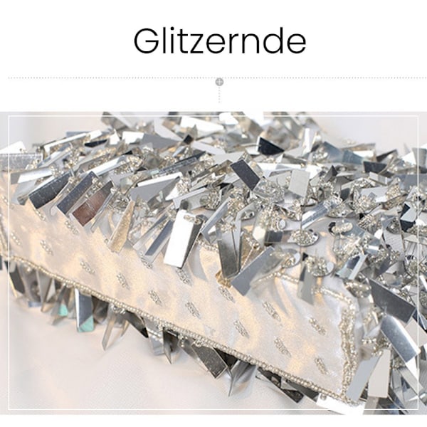 (Silver) Glittrande paljetthandväska för kvinnor