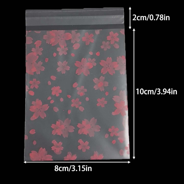 200 stk. Cellofanposer Selvhæftende Cookieposer Transparent