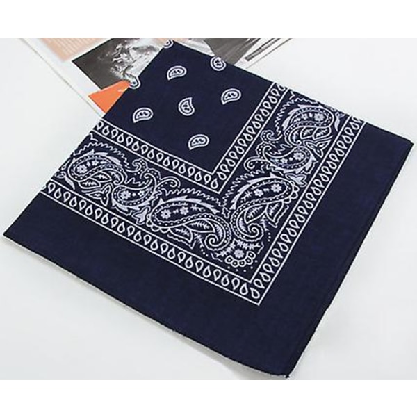 1 stk Paisley Bandanas Cowboy Bandana Unisex Print Hodeplagg Skjerf Armbånd Rød（Svart）