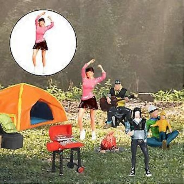 Diorama 1/64 Malede Figurer Ornamenter Mikro Landskab Dukkelegetøj til Park Tog Børnelegetøj (Dansende Pige) Dancing Girl