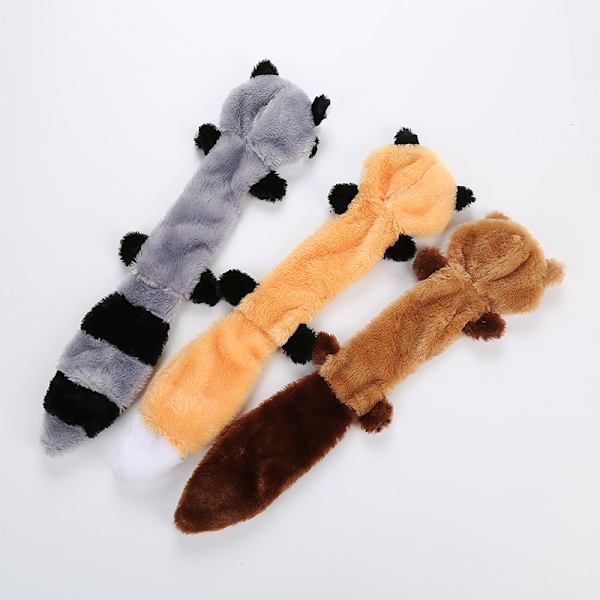 Liten hund leksaker 3-pack - Inga stoppning hund följeslagare plysch leksaker pack